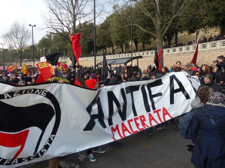 Manifestazione antifascista e antirazzista Macerata 10 Febbraio 2018